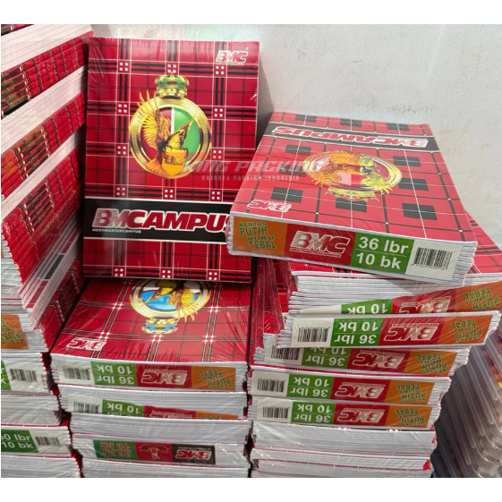 

Buku Tulis BMC 36 Lembar Pack Isi 10 Buku RB9