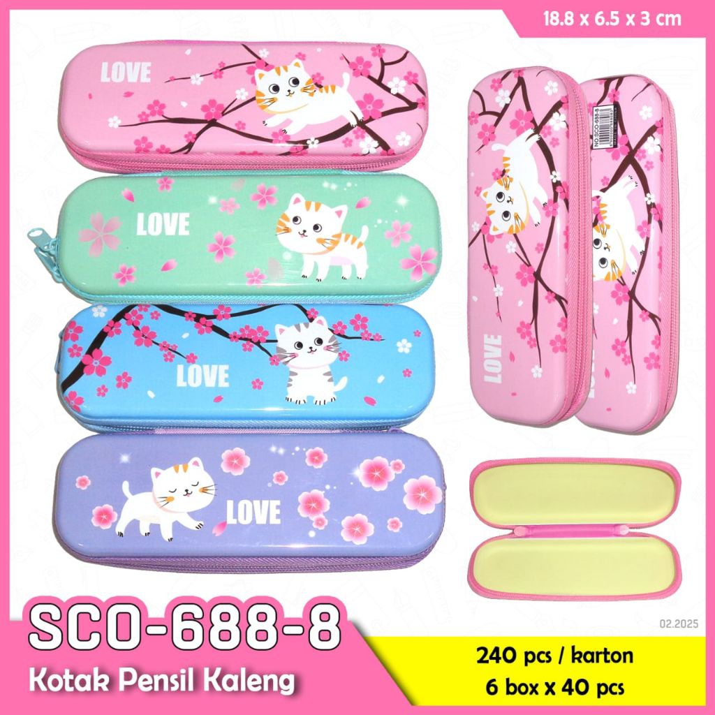 

(1pcs) KOTAK PENSIL KALENG RESLETING / PENCIL CASE SLETING FANCY LUCU