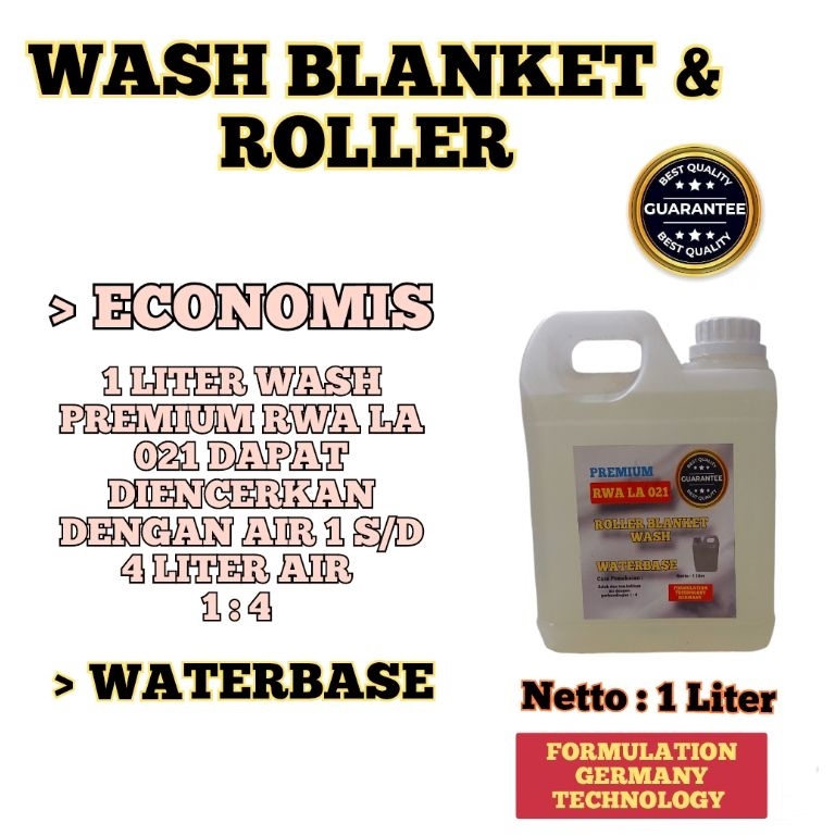 

KODE D32H Wash Blanket Roller RWA LA21 waterbasepembersih blanket dan rol mesin cetak offset