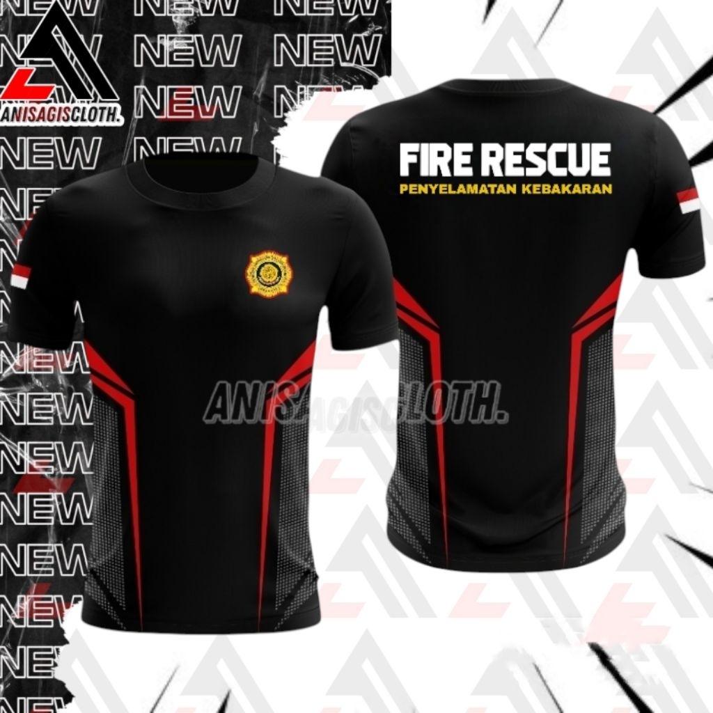 Kaos Jersey FIRE RESCUE || Kaos Jersey Olahraga FIRE RESCUE new