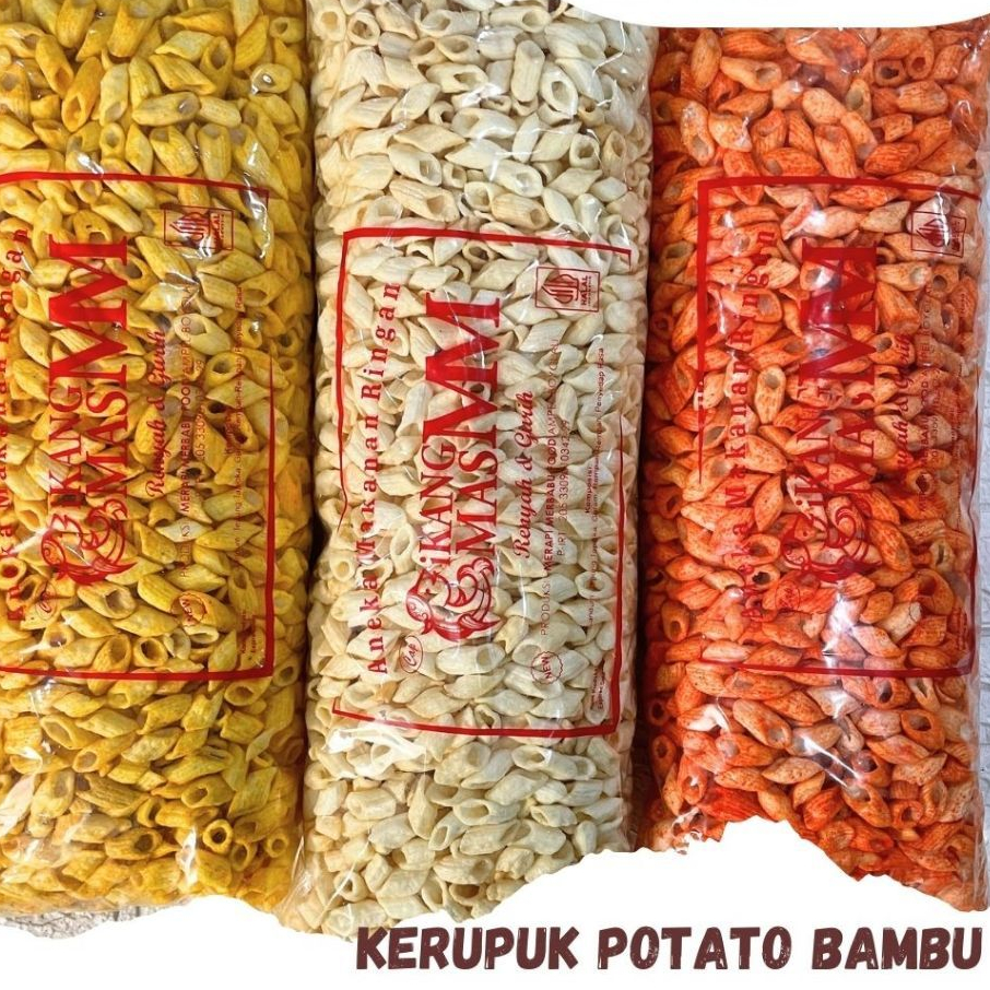 

potato mini1ball/potato bambu mini 3 rasa/potato buncis 1bal/kerupuk potato buncis/potato /snack