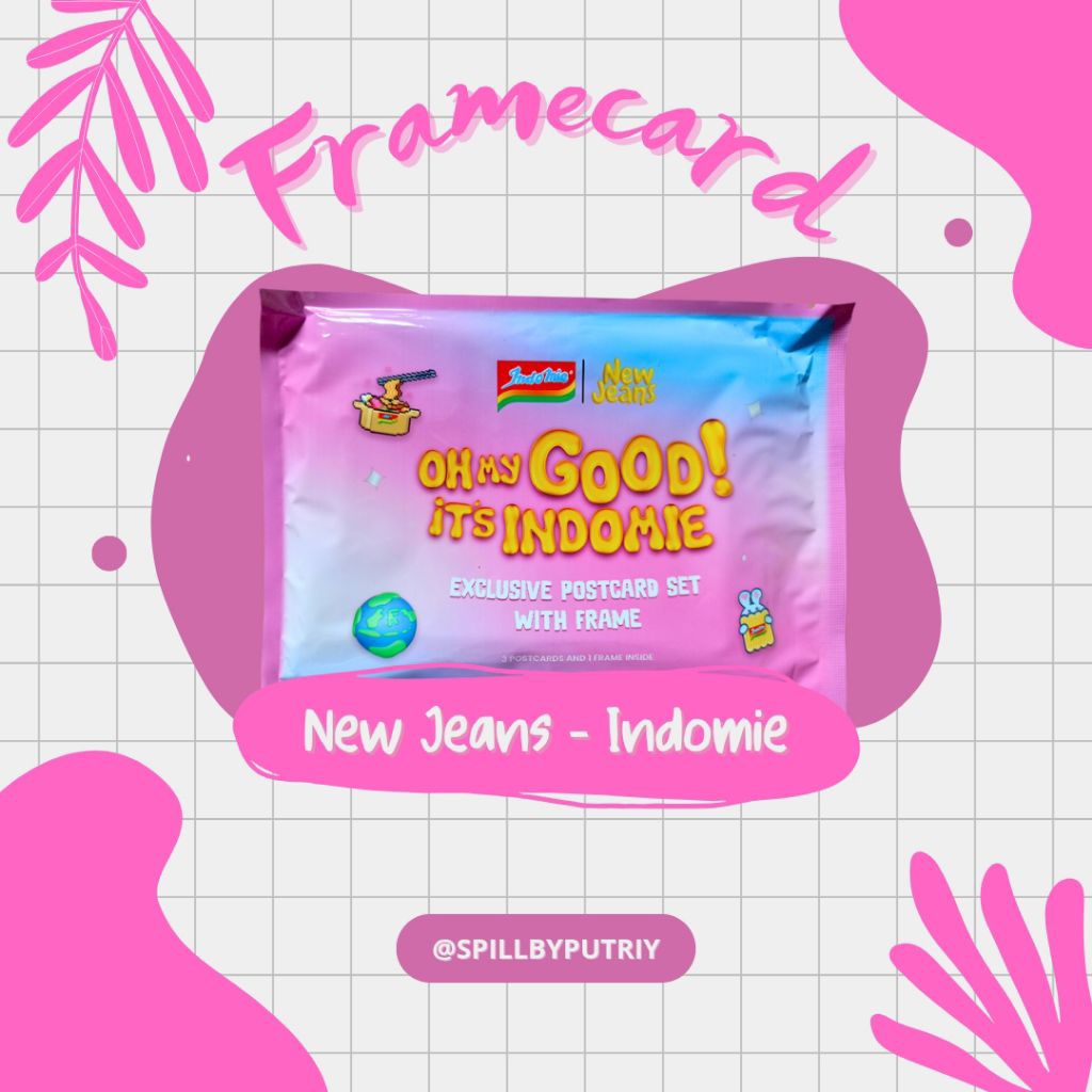 Photocard + Frame Official New Jeans × Indomie