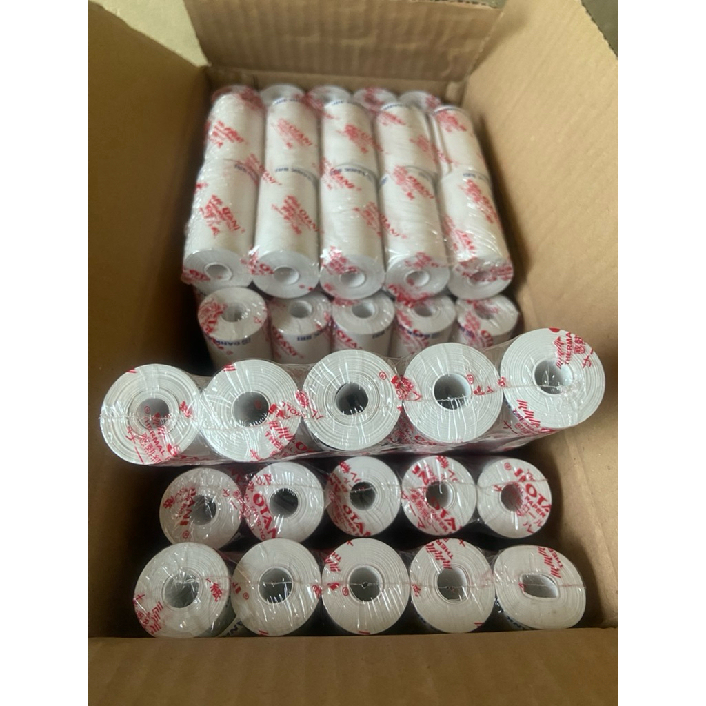 

PAKET 100 roll kertas thermal 57x30 logo BRI OTANI