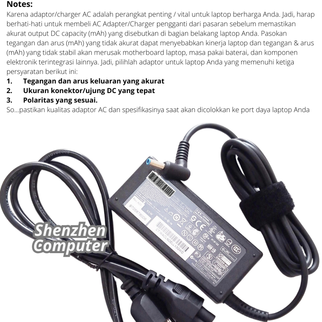 Charger adaptor HP 14s-dq4016tu dq0508tu dq3109tu dq3111tu dq3110tu adapter power supply