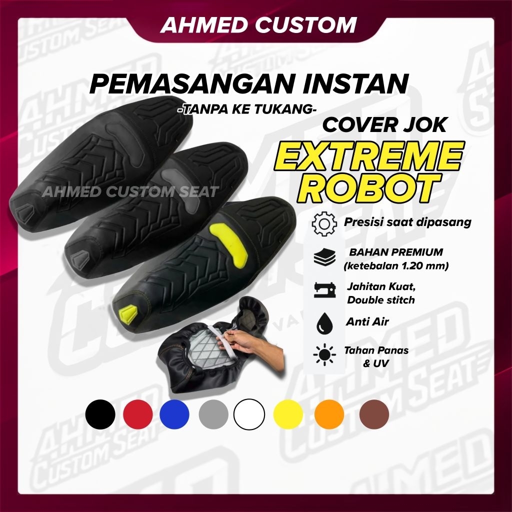 EXTREME ROBOT Cover Jok Seat Pelindung Jok Motor (PAKAI KARET) #YAMAHA  NMAX AEROX