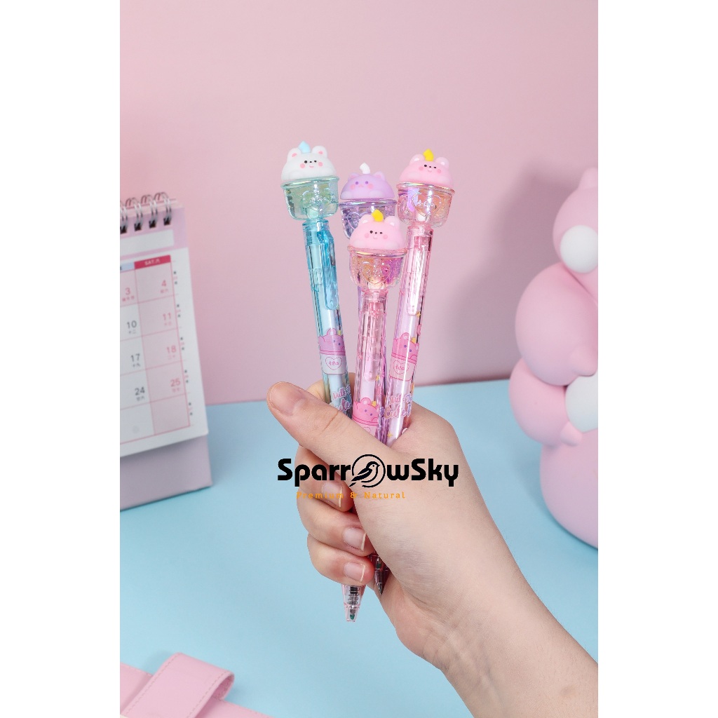

SPARROW Pen Silikon / Silicone Pen / Pen Karakter Lucu Cantik GEL PEN CUTE PET (8020)