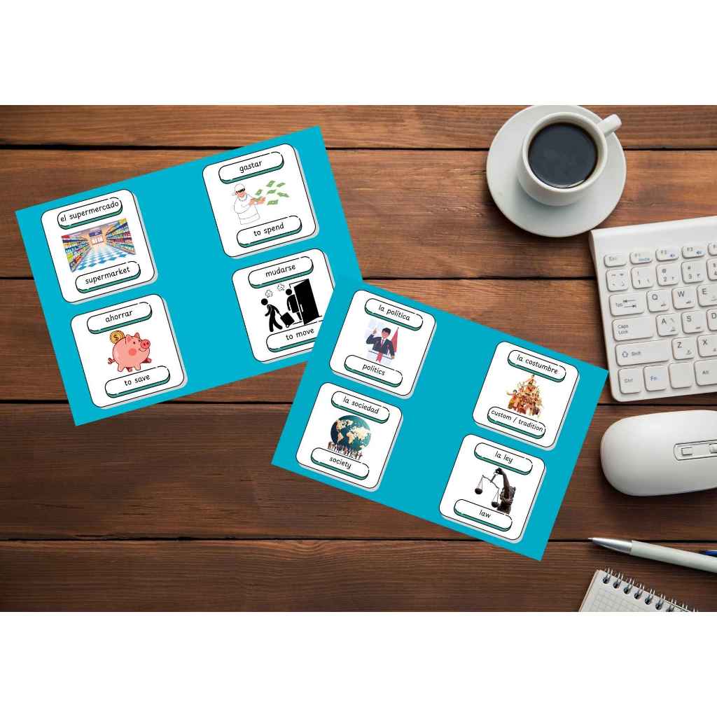 

32 Flashcard Billingual Spanish-English Level B1
