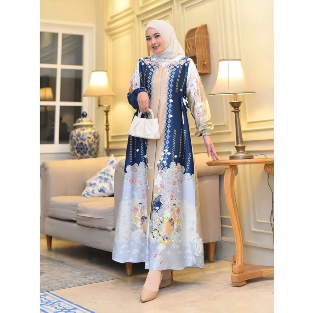 ( FREE HIJAB  ) GAMIS SILK PREMIUM | GAMIS SILK MOTIF TERBARU | GAMIS PESTA KONDANGAN WANITA MUSLIMA