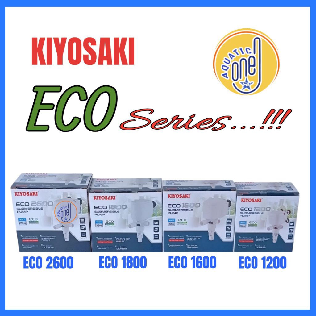 KlYOSAKl ECO SERIES  POWER HEAD  : Mesin pompa filter celup kolam aquarium type 1200 1600 1800 2600 