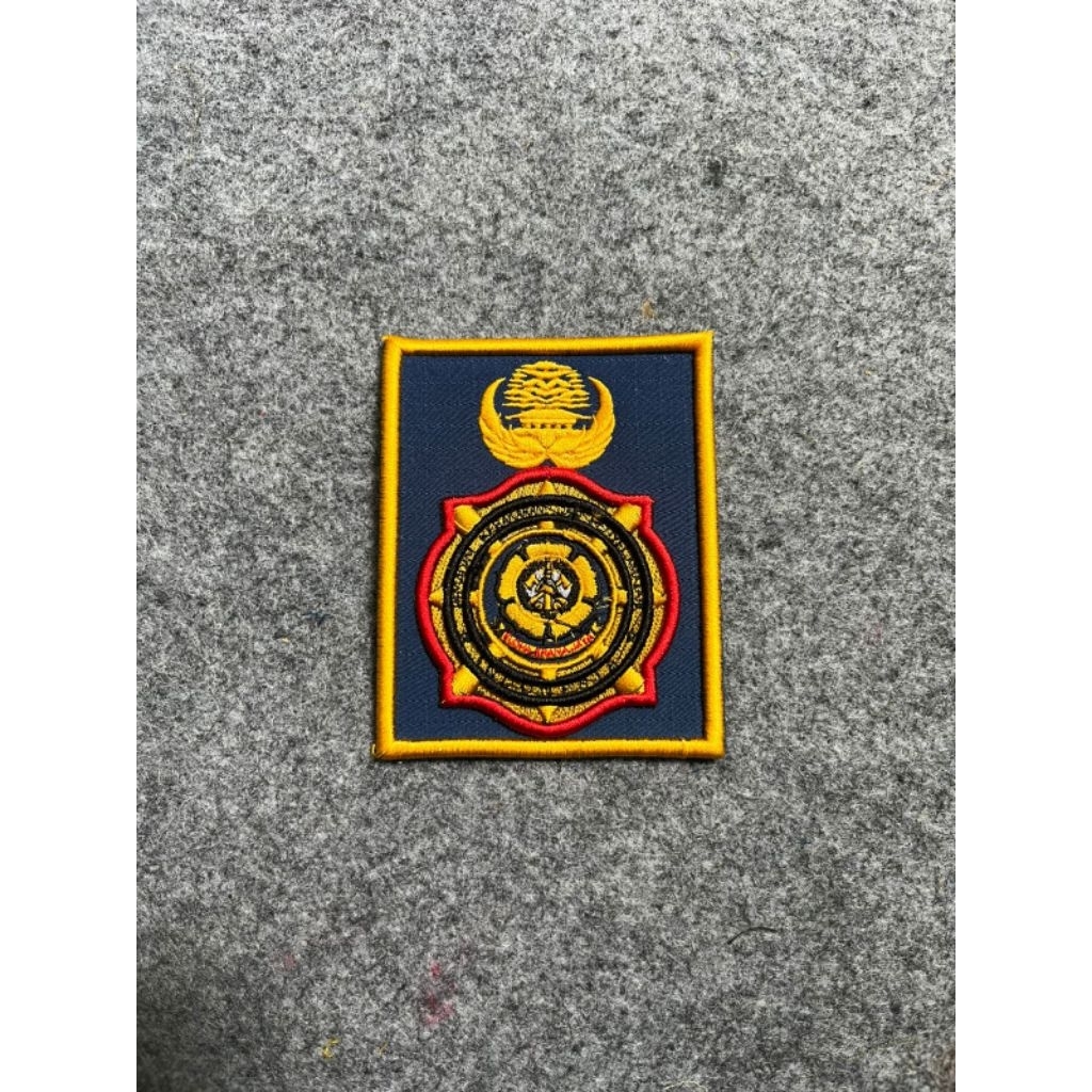 Atribut bordir kewenangan damkar timbul 3d