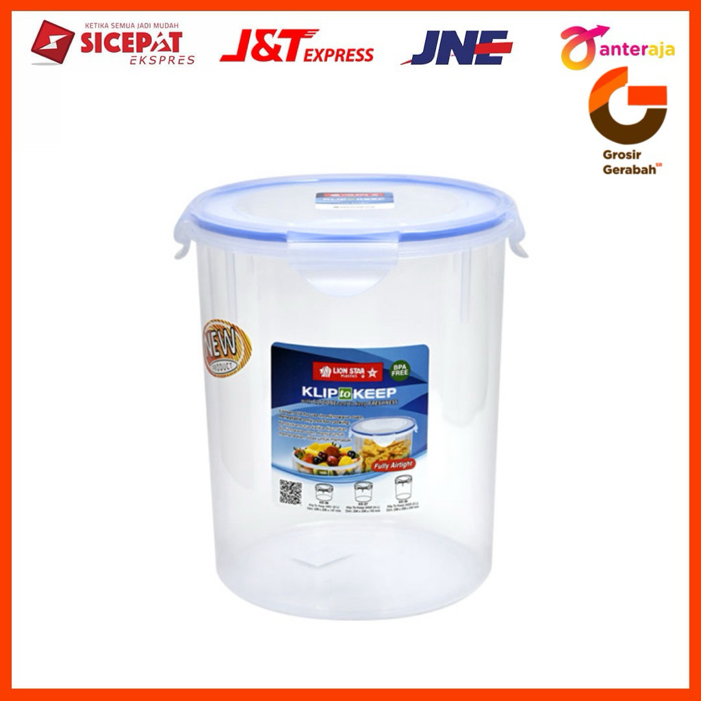 lion star klip to keep toples bulat plastik 3303 2400ml kk35 9043199