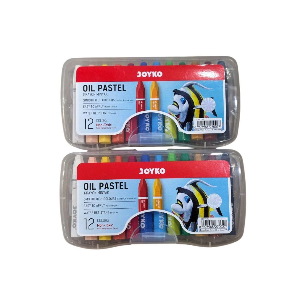 

Joyko Oil Pastel 12 Warna (OP‑12S) – Krayon Minyak Harga Grosir