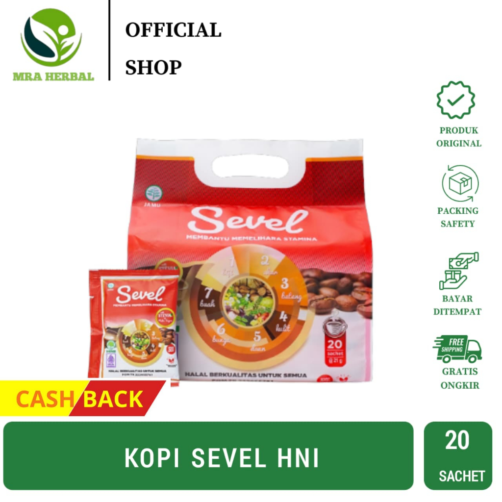 

Kopi Sevel Elemen Per Pouch 20 Sachet | Kopi Herbal 7 Elemen | Kopi Sevel Original HNI