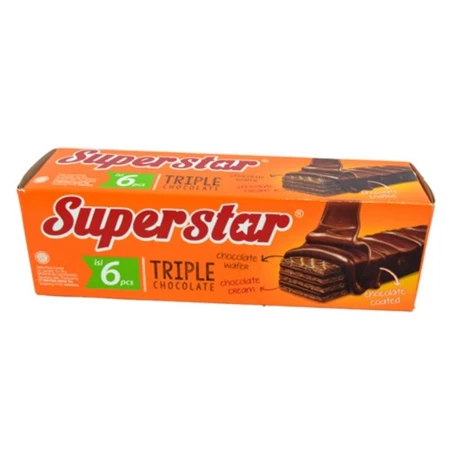 

Superstar wafer triple chocolate BOX ISI 6 pcsx18gr