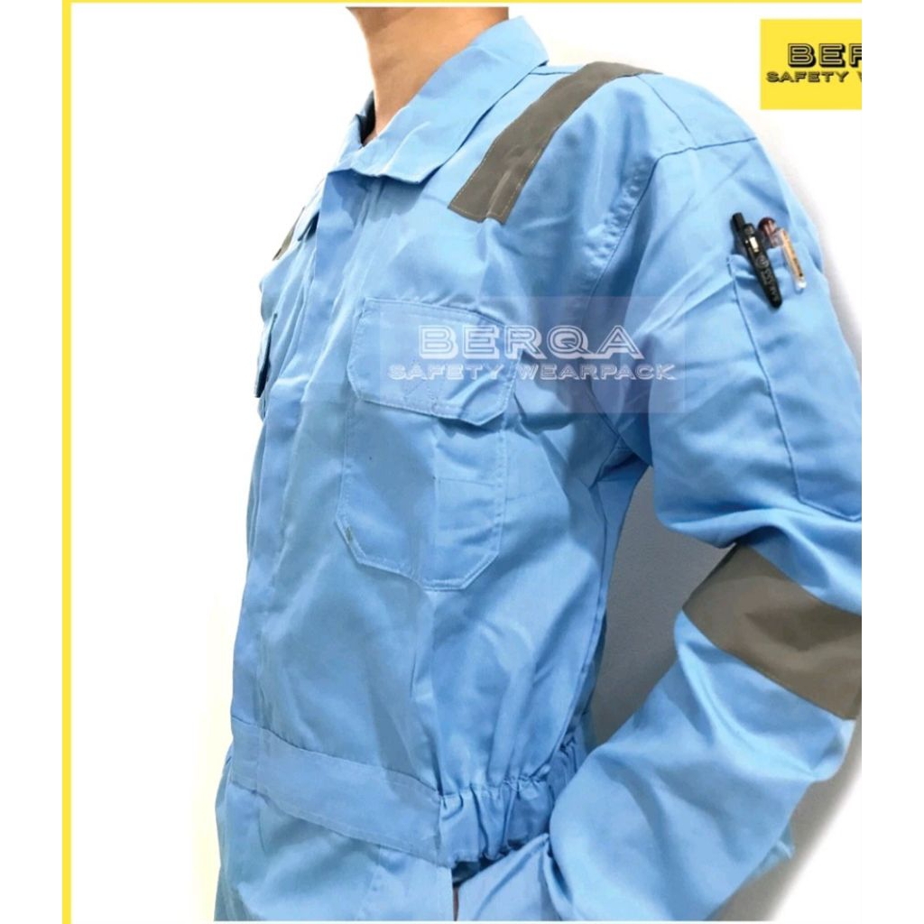 wearpack warna biru telor asin