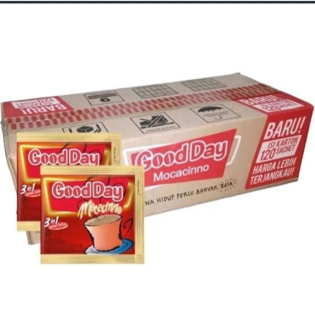 

Good day 1 dus [ 12 renceng x 10 sachet ]