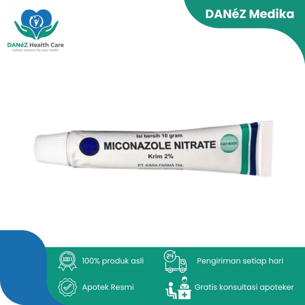 MICONAZOLE KRIM 2% 1 TUBE – Salep Jamur Kulit Kadas Kurap Panu Gatal Kulit Gatal Selangkangan