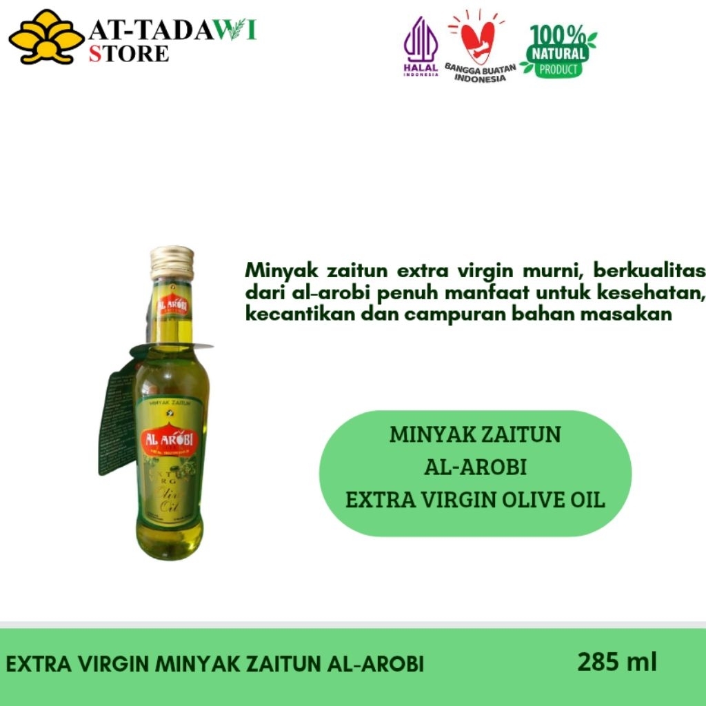 

AL AROBI ZAITUN EXTRA VIRGIN OLIVE OIL - minyak zaitun original - 285 ml