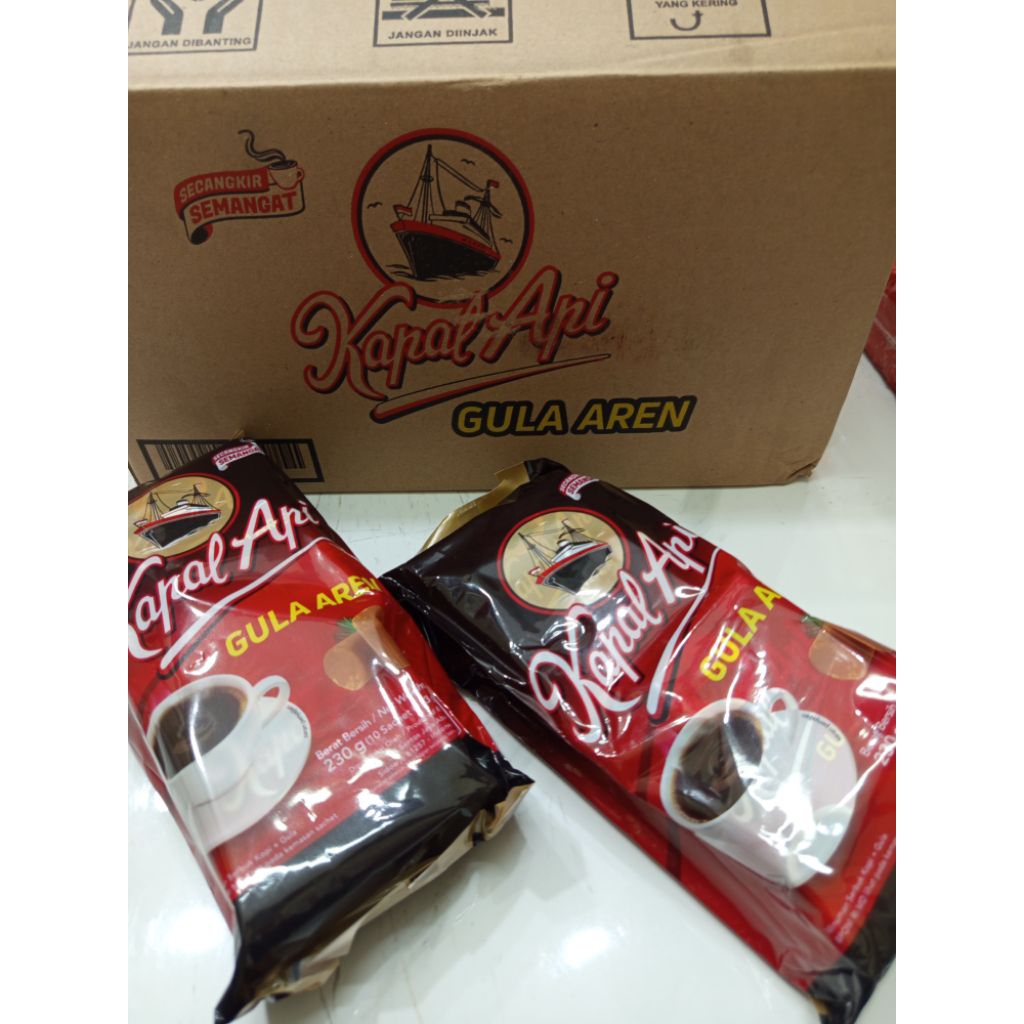 

kopi kapal api gula aren serenceng 19500 230gram isi 10 pak