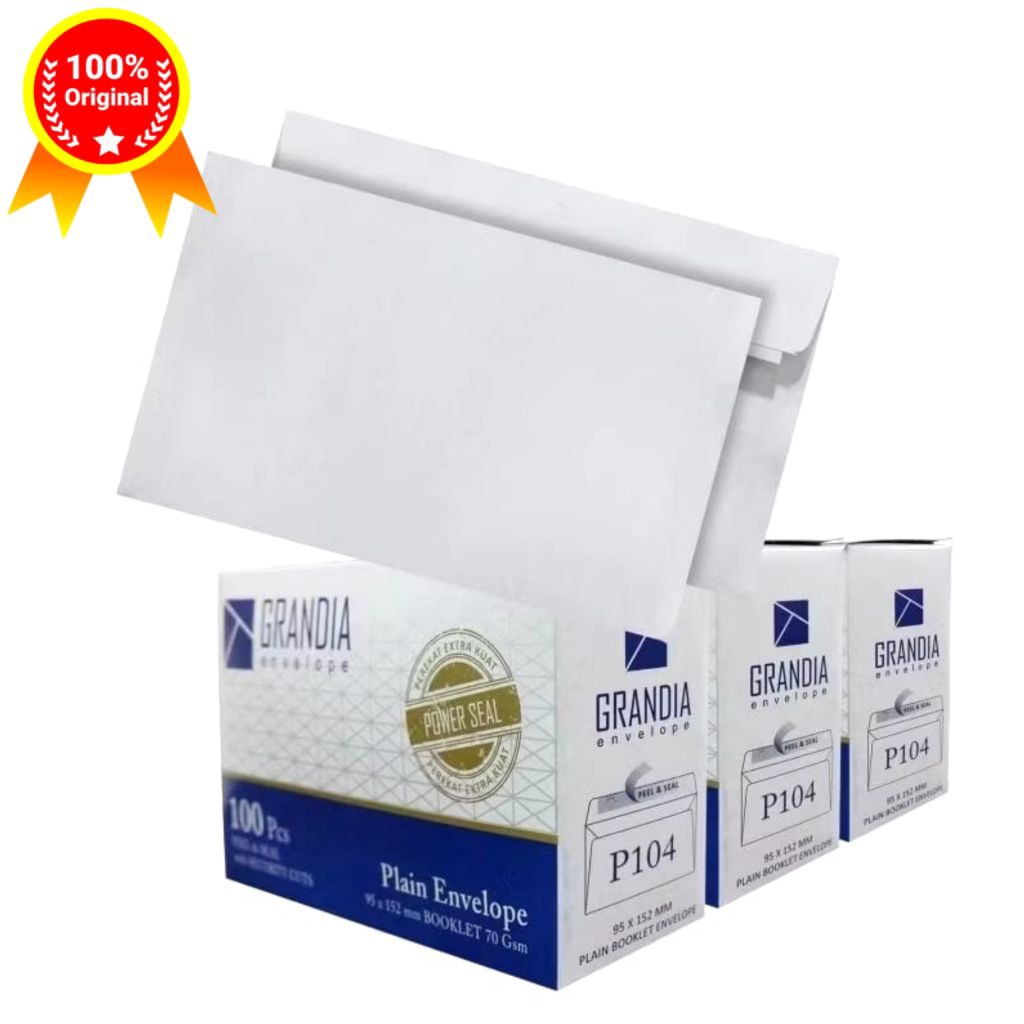 

Amplop GRANDIA Polos Putih Plus Perekat 104 95 x 152 mm