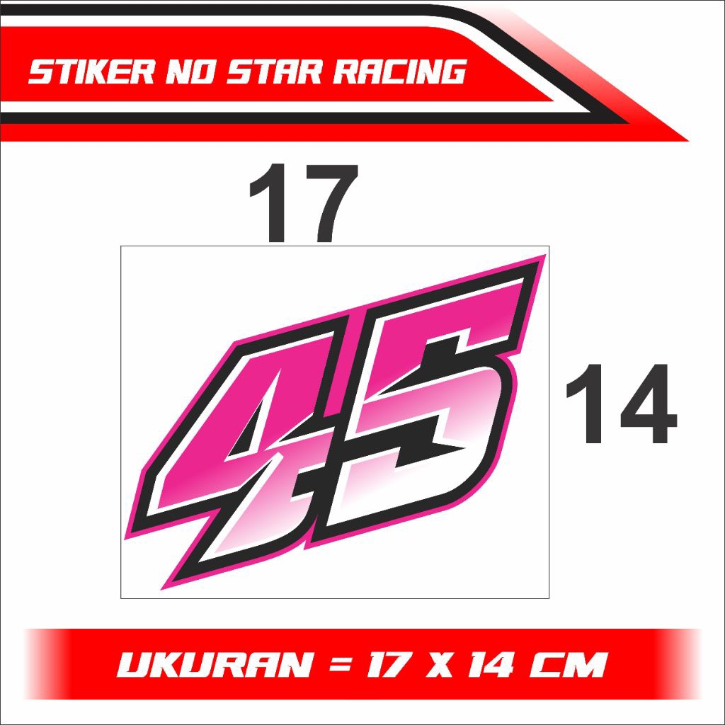 Stiker Nomor Start Racing