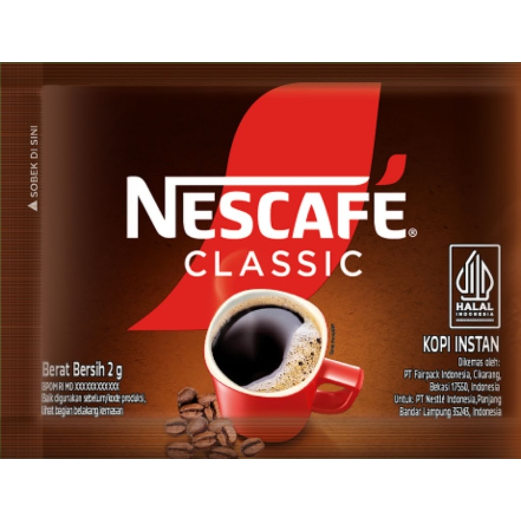 

kopi nescafe classic 2g renceng isi 10 sachet