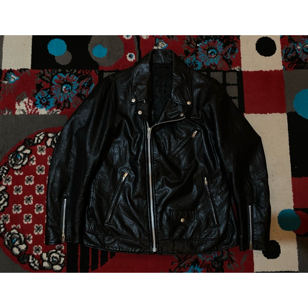 JACKET KULIT FAUX LEATHER UNIQLO  RAMONES