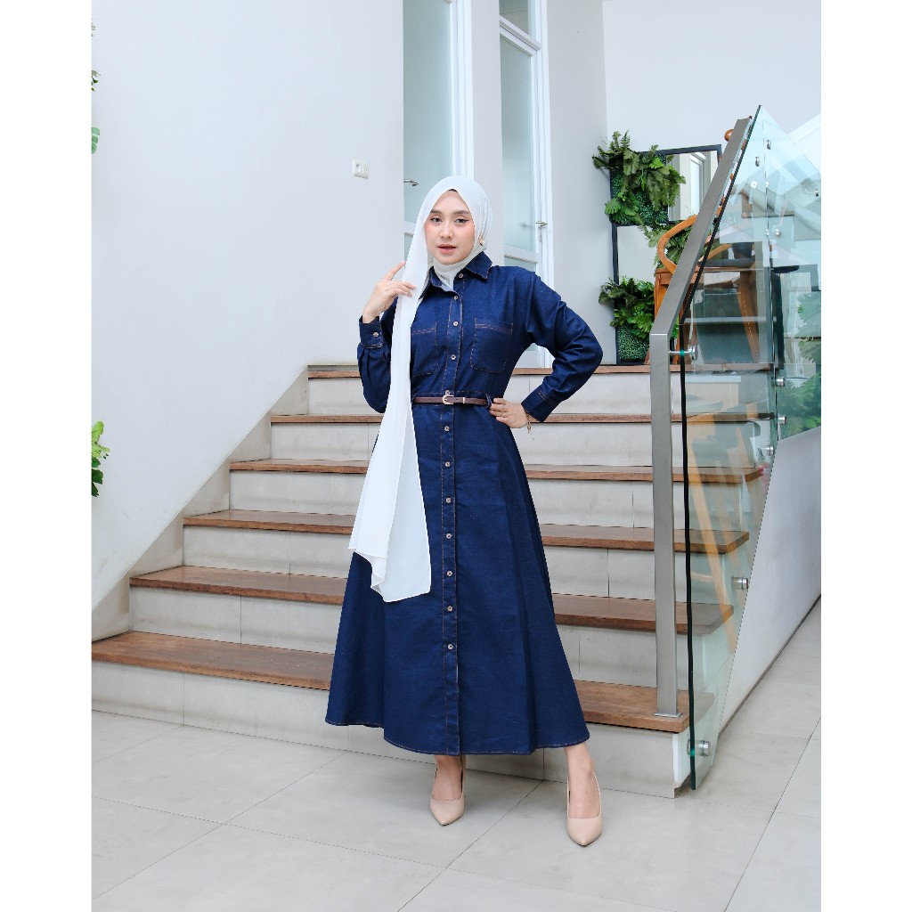Estilo - Jenny Jeans Maxi Dress Daily Casual