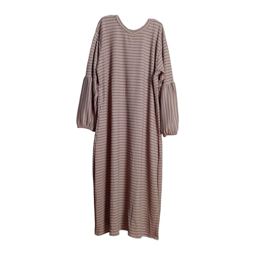 Midi Dress Motif Kotak-kotak |  Midi Dress  Casual Muslim