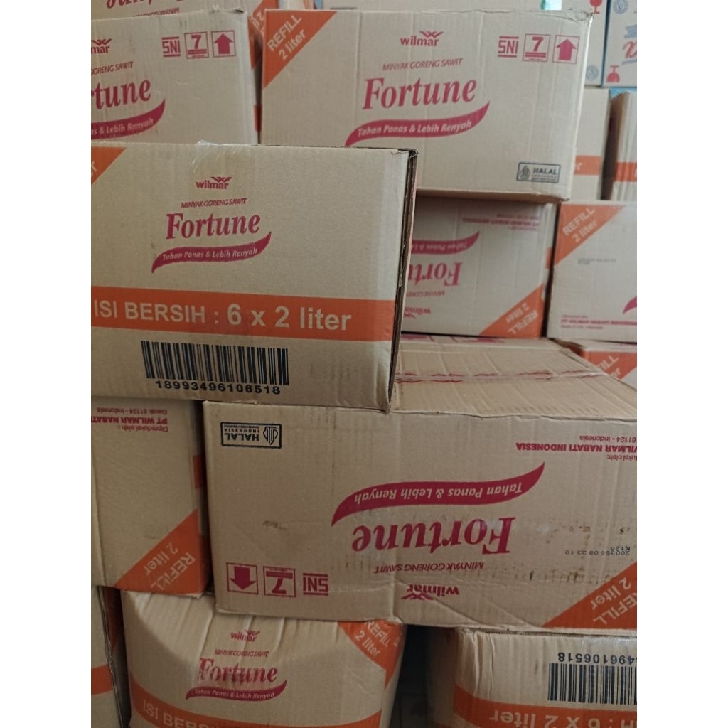 

Minyak goreng fortune Reffil 4 karton 2L x 6 pcs