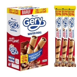 

Gery Wafer Roll Rasa Cokelat Mede 1 Box Isi 20 pcs