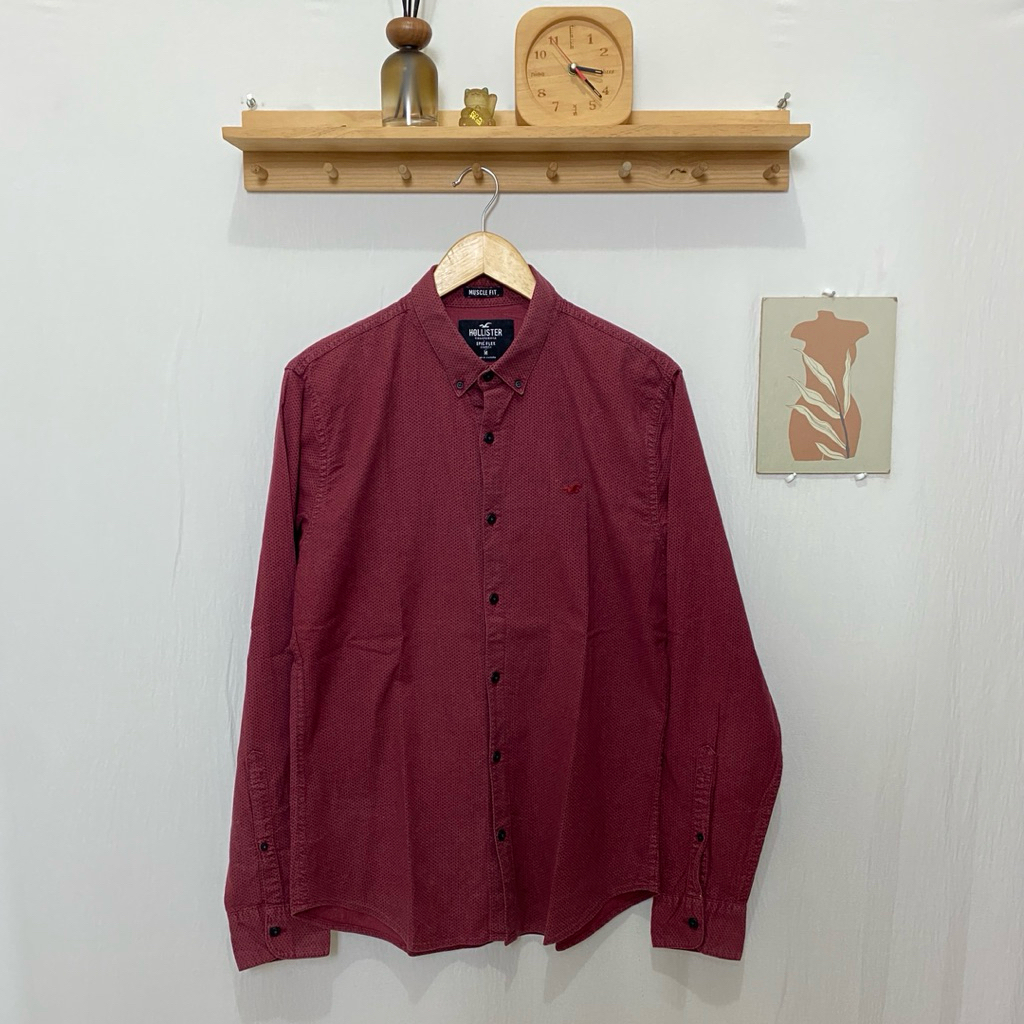 kemeja panjang pria HOLLISTER original size M kondisi bagus