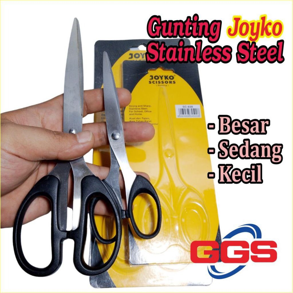 

GUNTING JOYKO KECIL SC 828 / GUNTING SEDANG SC 838 / GUNTING BESAR SC848 Joyko Big Scissor