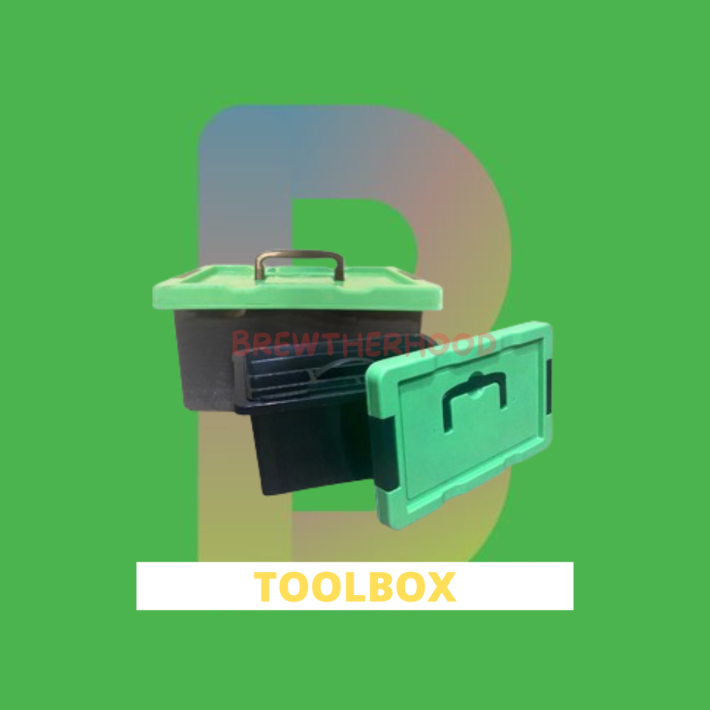 TOOL BOX PLASTIK + HANDLE / Kotak Sekat / Kotak Perkakas / Box Plastik Alat Tukang