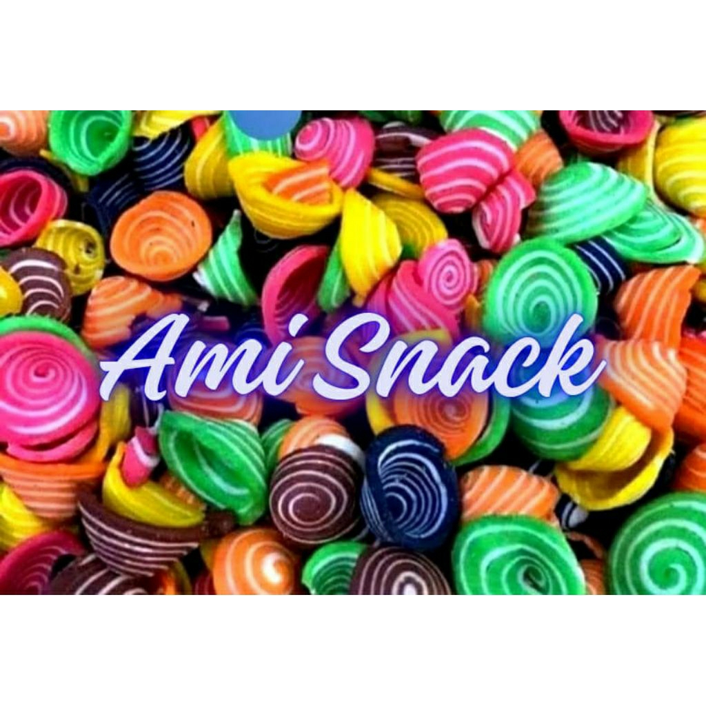 

kuping gajah contong mini rainbow camilan Snack kiloan