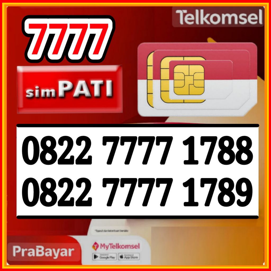 Nomor Cantik Telkomsel Simpati 7777 hoki couple