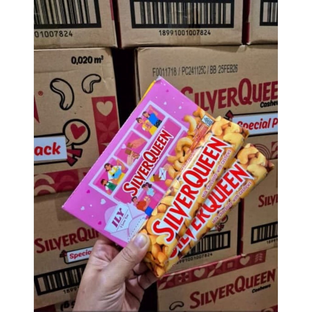 

SILVERQUEEN CASHEW SPECIAL ISI 2PCS VALENTINE PACK 55GR LEZAT ENAK COKLAT