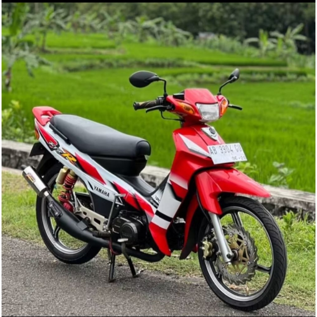 striping stiker motor Honda fiz r tahun 2001 warna merah