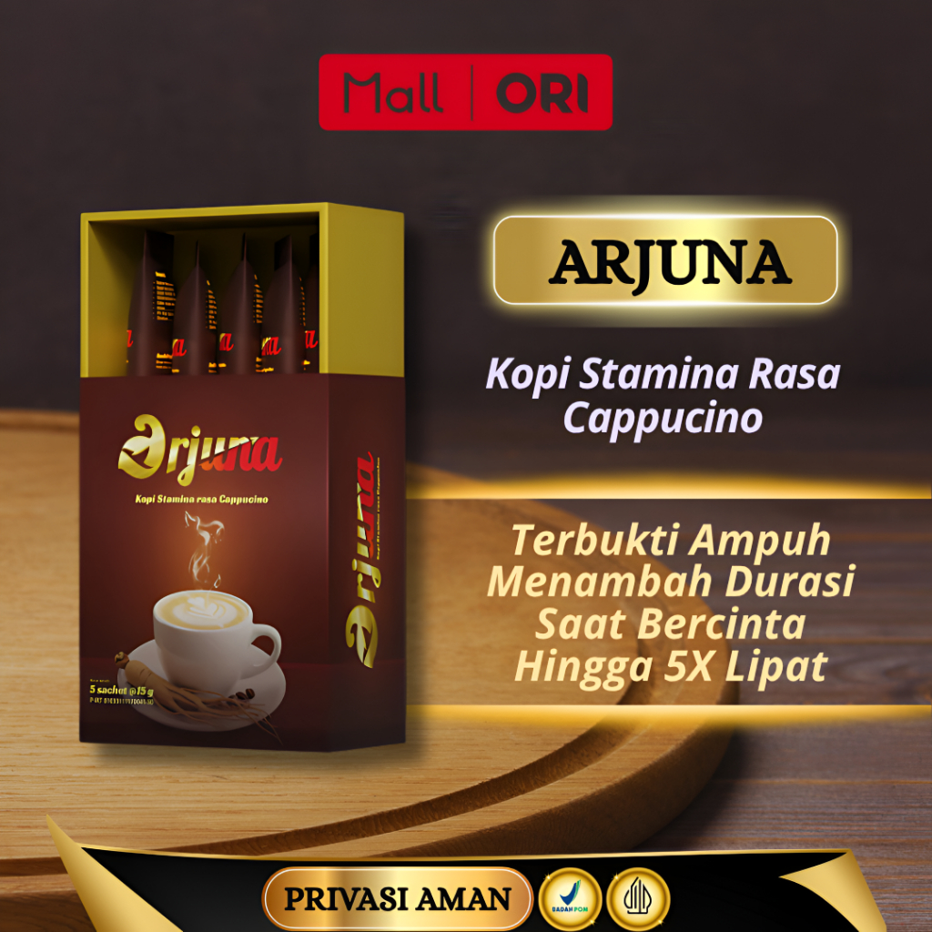 

Arjuna Kopi Stamina Rasa Cappuccino Minuman Instan Khusus Pria Dewasa ( 1 Box 5 Sachet )