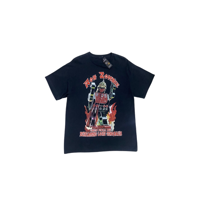 Rob Zombie Tee Screaming Lord Dinosaur Vintage Tshirt Black