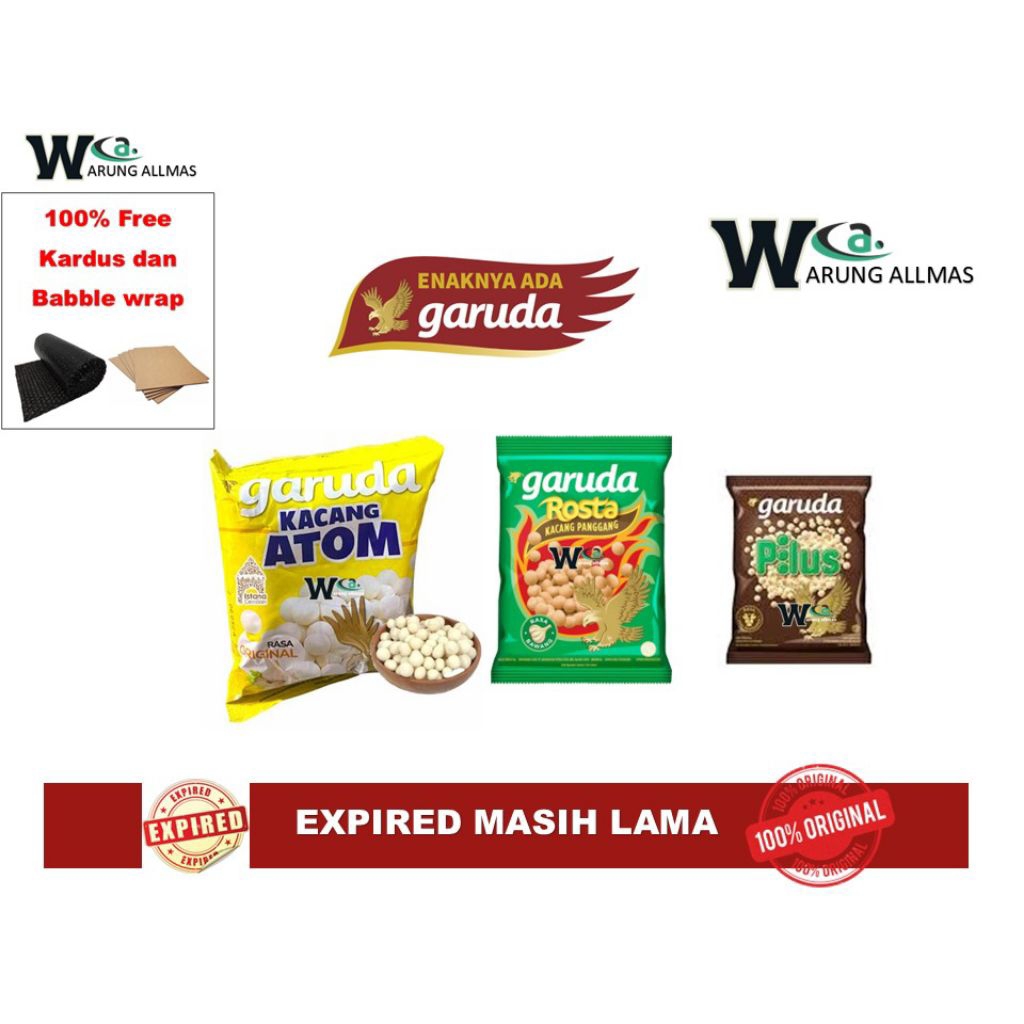 

Kacang Atom Garuda, Rosta rasa Bawang, Pilus Abon Sapi