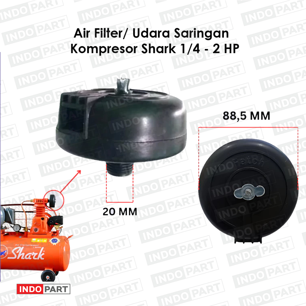 Filter Kompresor Angin Shark 1/4 HP – 2 HP