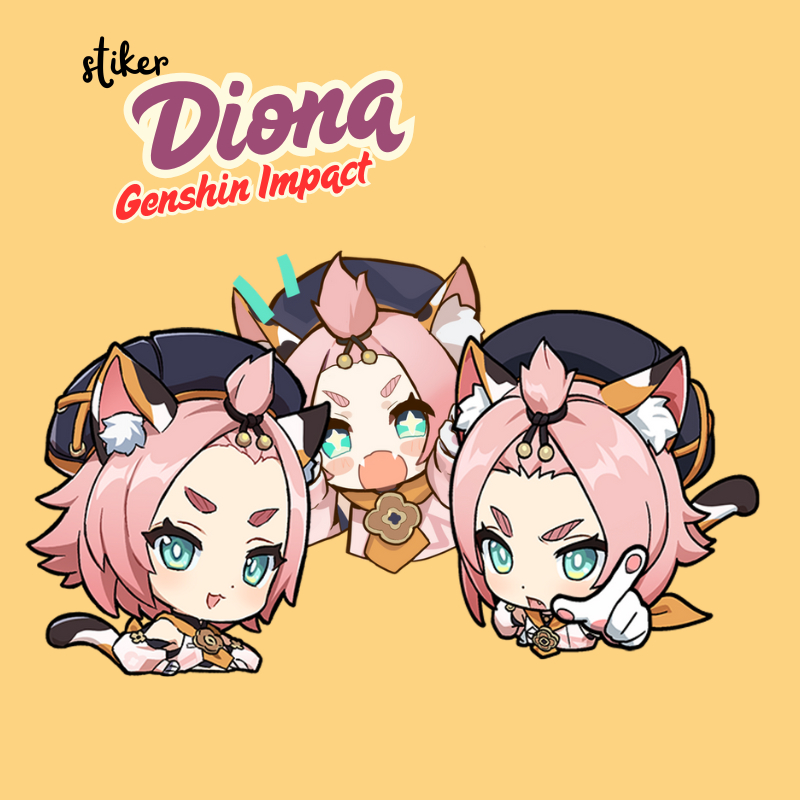 

Stiker Diona Genshin Impact | Sticker Merch Diona Genshin Vinyl Glossy Anti Air