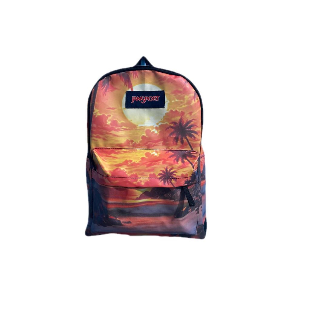 tas ransel jansport motif sunset backpack pria/wanita