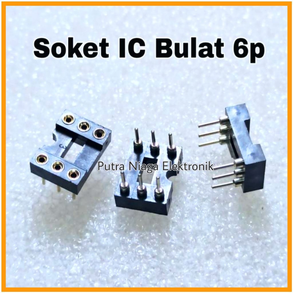 Soket IC 6p Bulat Socket Round 6 pin ic Dudukan 3x2 6pin Soket IC Bagus