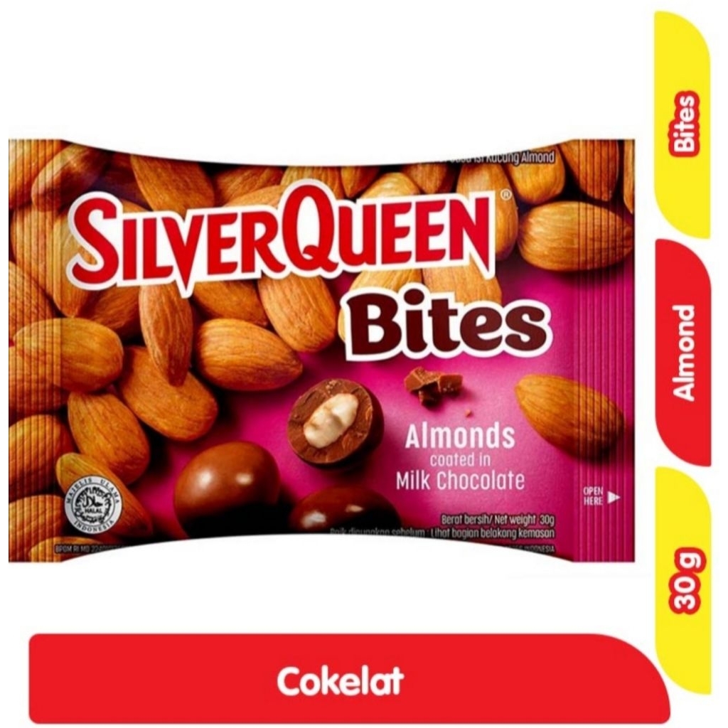 

SILVERQUEEN BITES COKELAT SUSU ALMOND 30 GR