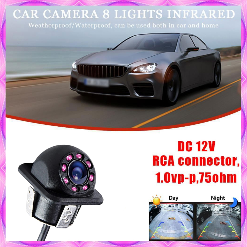 Kamera Mundur Mobil Parkir Rear View Camera 8 LED Infrared -KAMERA MOBIL - KAMERA MUNDUR