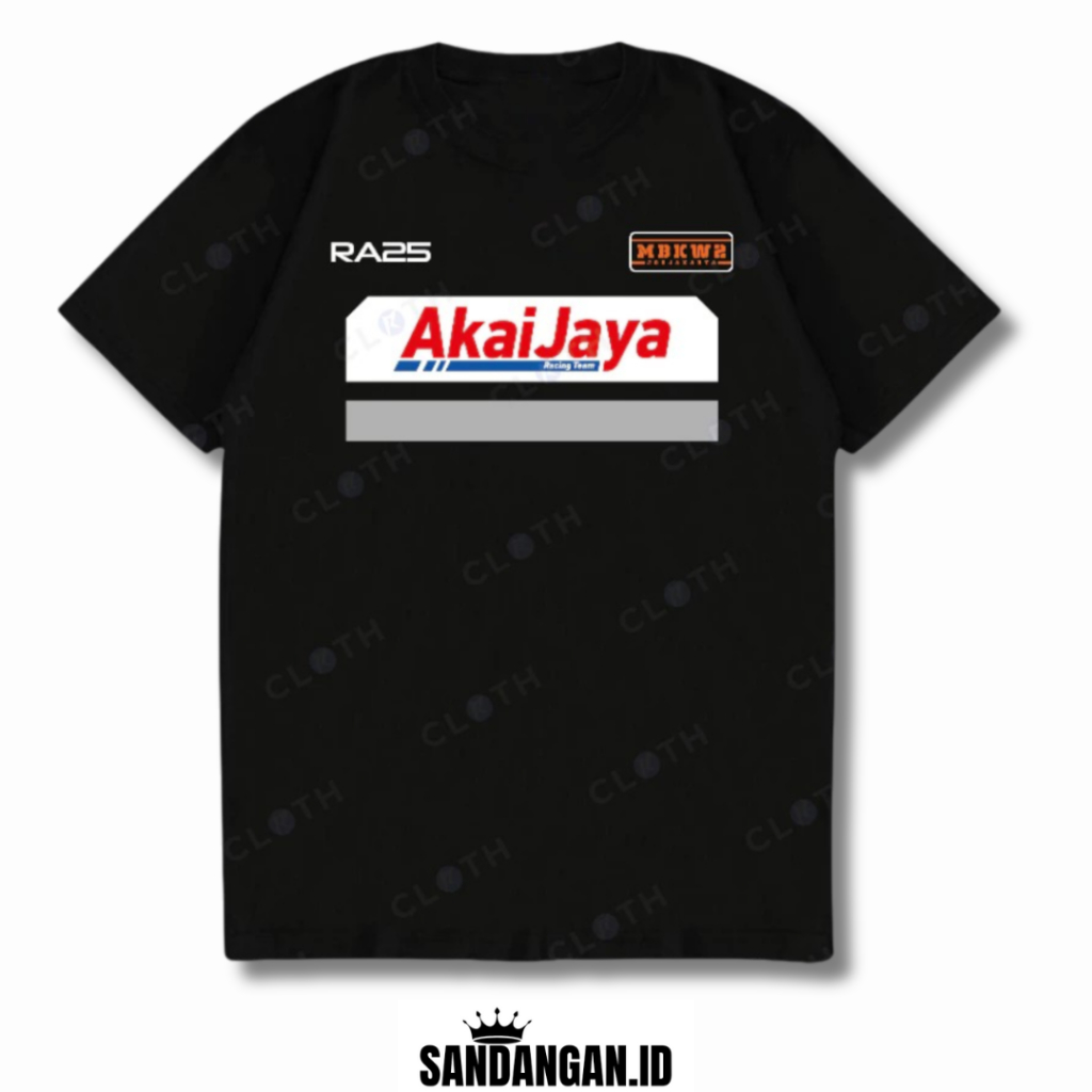 T-SHIRT KAOS AKAI JAYA RACING TEAM MBKW2 YAMAHA RACING COMBED 24S