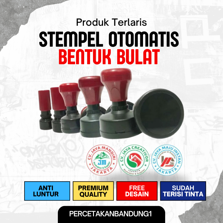 

Stempel Cap/Stempel flash Bentuk Bulat 1 hari jadi