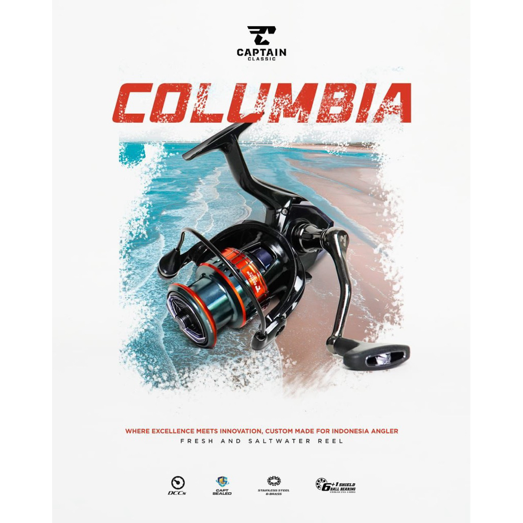 Reel Captain Classic Columbia Hg 6.2:1 Saltwater 2000-6000 Power Handle